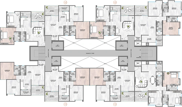 Floor Plan of Dynamic Passcode Avante in Undri, Pune - Image 162128