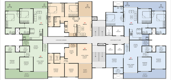 Floor Plan of Jhamtani Ace Abode in Kiwale, Pune - Image 93018