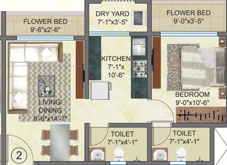 1 BHK Flat in Raj Akshay in Mira Road East, Thane - Image 620236