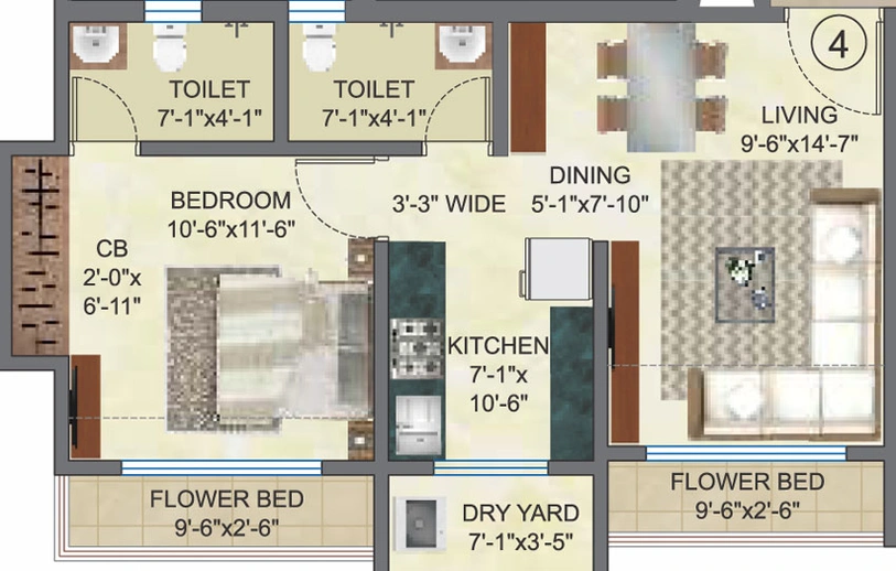 1 BHK Flat in Raj Akshay in Mira Road East, Thane - Image 620237
