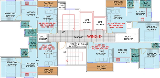 Floor Plan of Yogesh Gandharv Mithila in Moshi, Pune - Image 161549