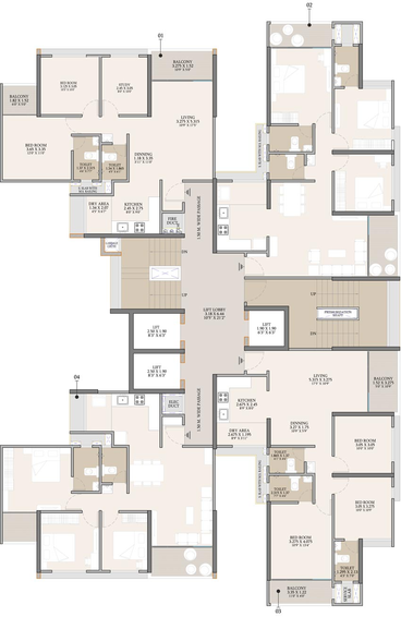 Floor Plan of Vision Altia in Ravet, Pune - Image 106277