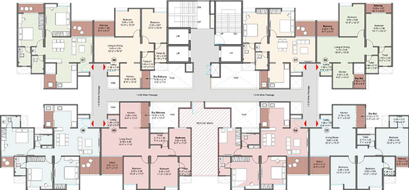 Floor Plan of Kohinoor Uptown Avenue in Punawale, Pune - Image 162060
