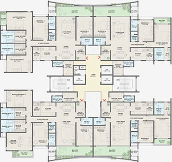 Floor Plan of Pristine Kyra in Viman Nagar, Pune - Image 161669