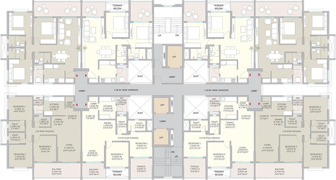 Floor Plan of Kolte Patil Springshire in Wagholi, Pune - Image 161730