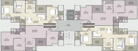 Floor Plan of Vision Spacio in Dudulgaon, Pune - Image 106285