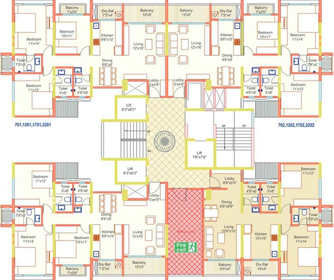 Floor Plan of Dream Delmont in Bavdhan, Pune - Image 161009