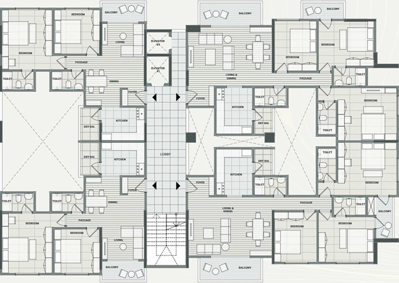 Floor Plan of Shaliggram Advay Homes in Aundh, Pune - Image 160971