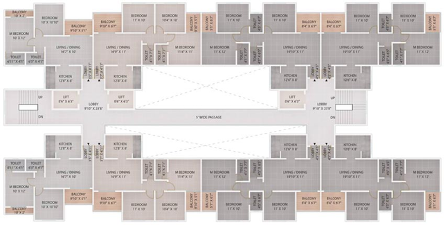 Floor Plan of Silver Galaxy in Moshi, Pune - Image 106309