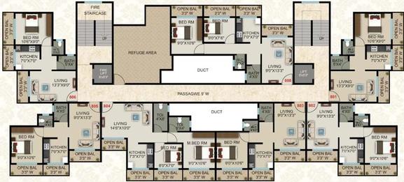 Floor Plan of Ascent Fortune in Karjat, Thane - Image 106120