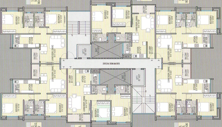 Floor Plan of Aakankssha Jubilation Phase 2 in Katraj, Pune - Image 161162