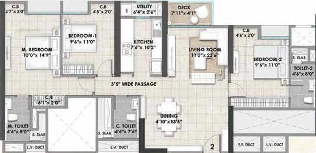 3 BHK Flat in Rustomjee La Familia in Thane West, Thane - Image 779825