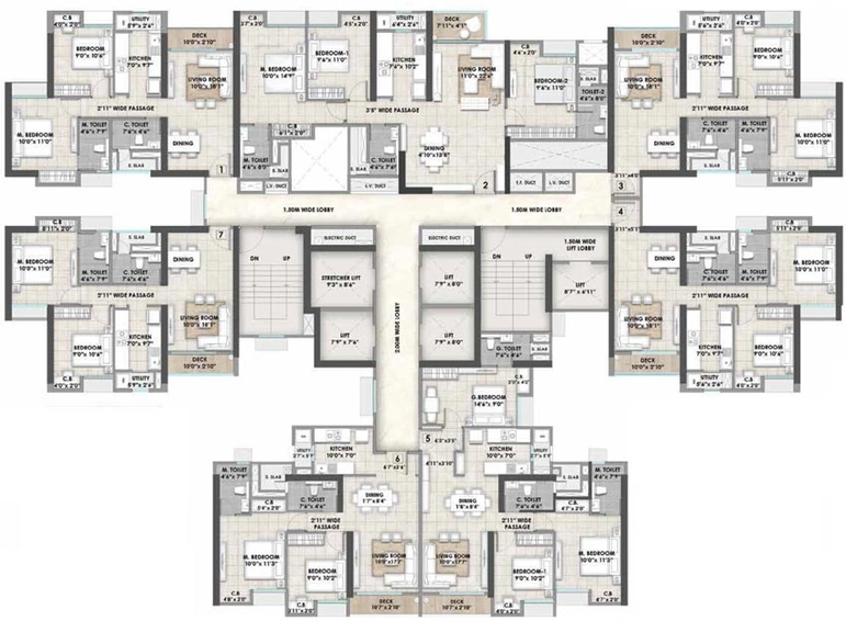 Floor Plan of Rustomjee La Familia in Thane West, Thane - Image 122762