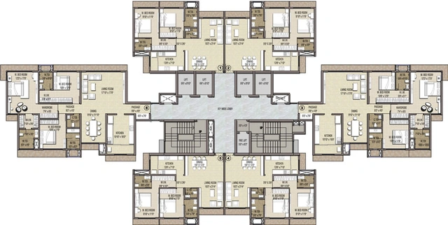 Floor Plan of Sonam Indraneel in Mira Road East, Thane - Image 21414