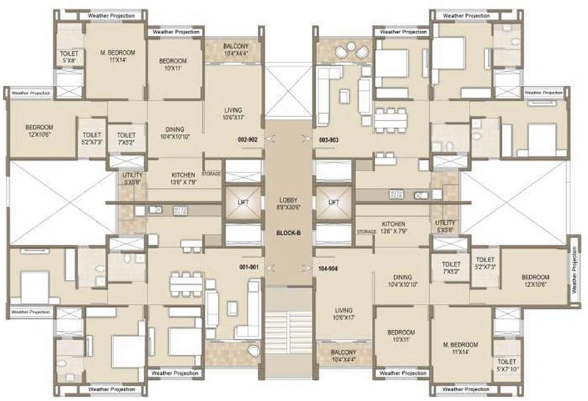 Floor Plan of Arvind Skylands in Yelahanka, Bangalore - Image 205851
