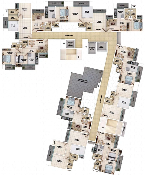 Floor Plan of Unimont Aurum in Karjat, Thane - Image 106298
