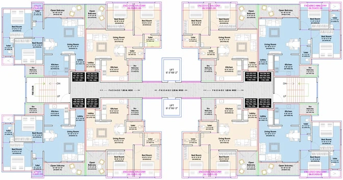 Floor Plan of Siddhi Nisarg in Wakad, Pune - Image 106586