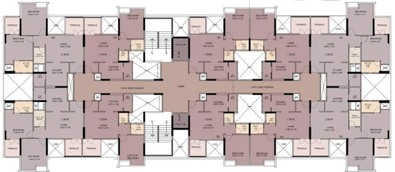 Floor Plan of Eagle The Mpire in Phursungi, Pune - Image 106525