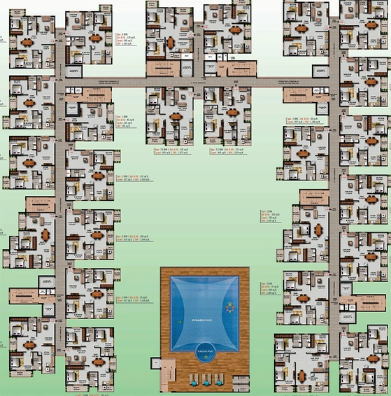 Floor Plan of SV Signature in Hoodi, Bangalore - Image 181718