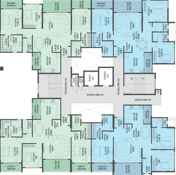 Floor Plan of Yashada Windsong in Ravet, Pune - Image 106594