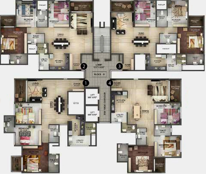 Floor Plan of Advaitha Aksha in Koramangala, Bangalore - Image 181550