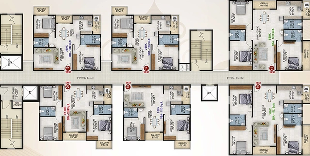 Floor Plan of United Dreamcity in Whitefield, Bangalore - Image 176932