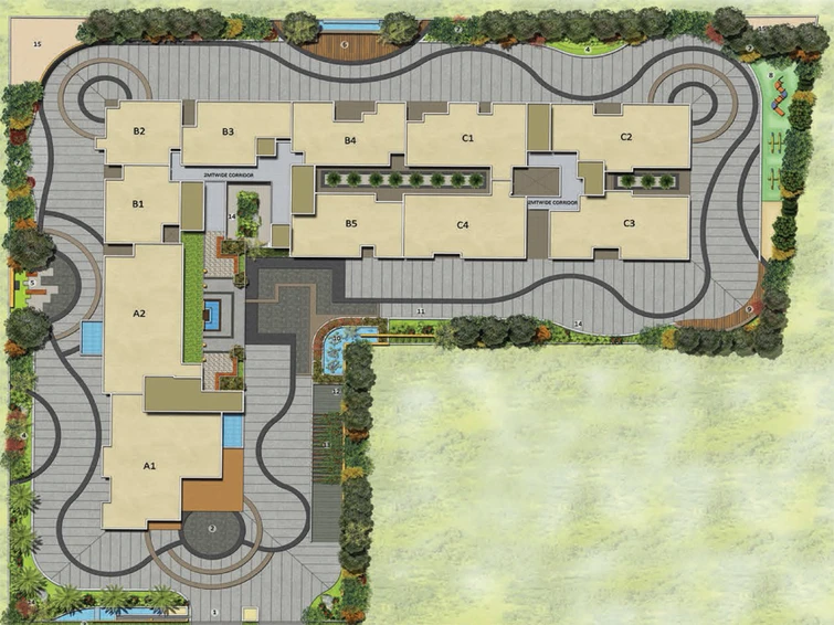 Master Plan of Hiren Wahen High Cliff in Panathur, Bangalore - Image 106889