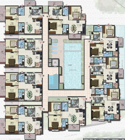 Floor Plan of Mythrielite Mythri Habitat in JP Nagar, Bangalore - Image 176802