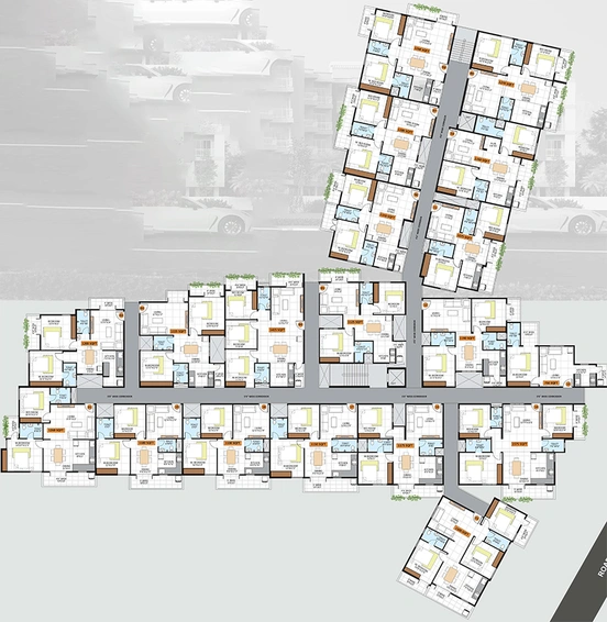 Floor Plan of Vision Royal Park in Brookefield, Bangalore - Image 179731
