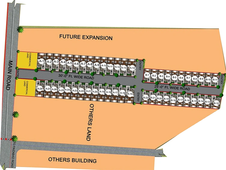 Master Plan of Grah Enclave Phase 6 in Faizabad Road, Lucknow - Image 177464