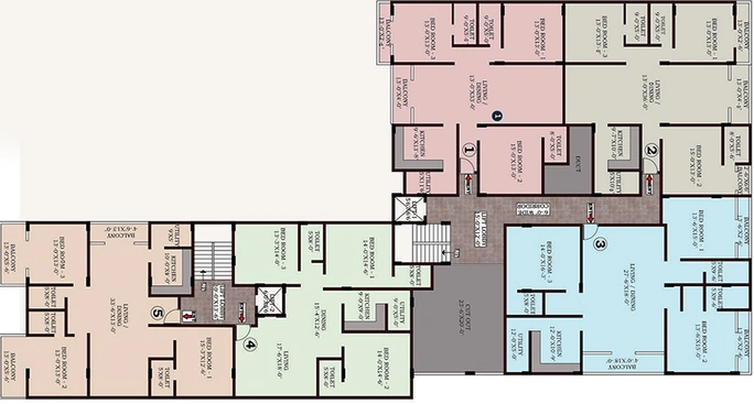 Floor Plan of HPR Spencer Oak in Pulikeshi Nagar, Bangalore - Image 178708