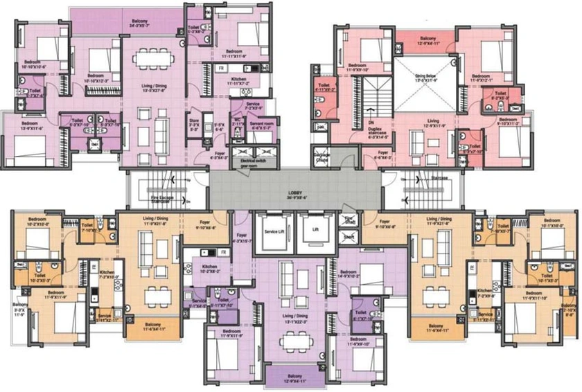 Floor Plan of VGN Fairmont in Guindy, Chennai - Image 108446