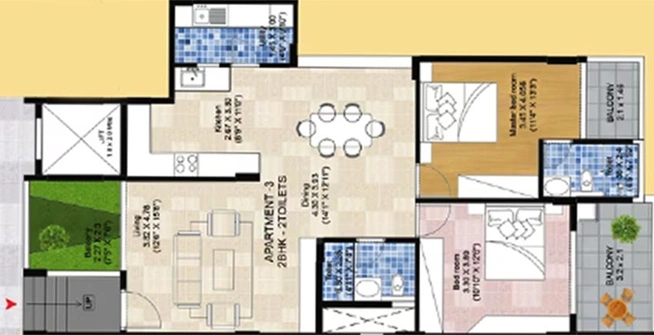 2 BHK Flat in BS Vanshika Aura in Uttarahalli, Bangalore - Image 819278