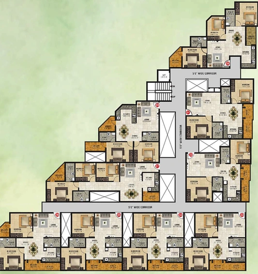 Floor Plan of VGR Greens in Kudlu Gate, Bangalore - Image 178799