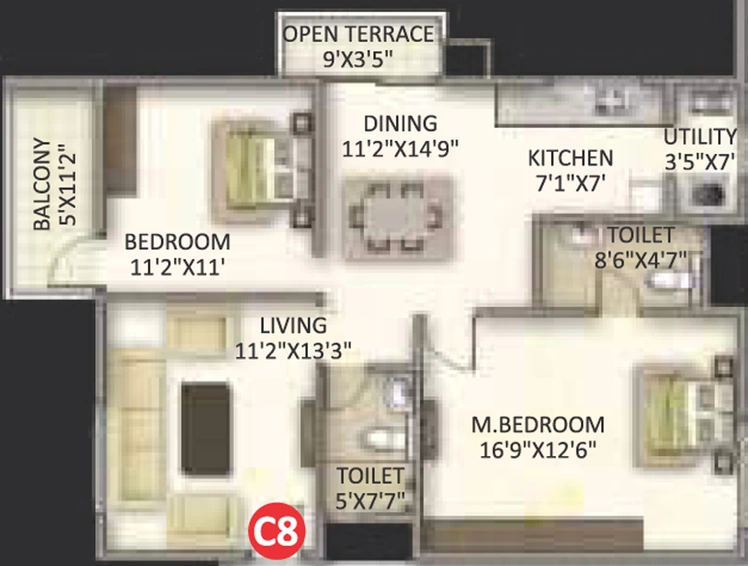2 BHK Flat in V Classic in Ramamurthy Nagar, Bangalore - Image 712191