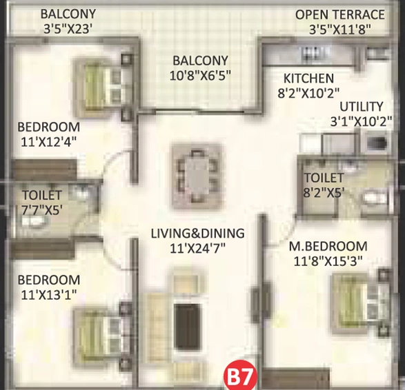 3 BHK Flat in V Classic in Ramamurthy Nagar, Bangalore - Image 712195