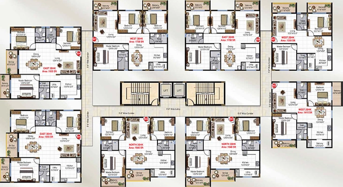 Floor Plan of Green Edge Signature in Varthur, Bangalore - Image 173230