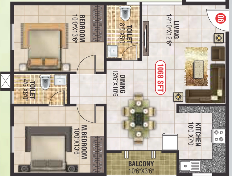 2 BHK Flat in Franklin Orchid in Horamavu, Bangalore - Image 819290