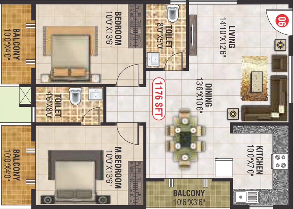2 BHK Flat in Franklin Orchid in Horamavu, Bangalore - Image 819291