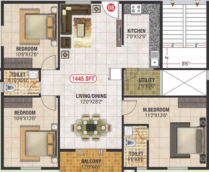 3 BHK Flat in Franklin Orchid in Horamavu, Bangalore - Image 819292