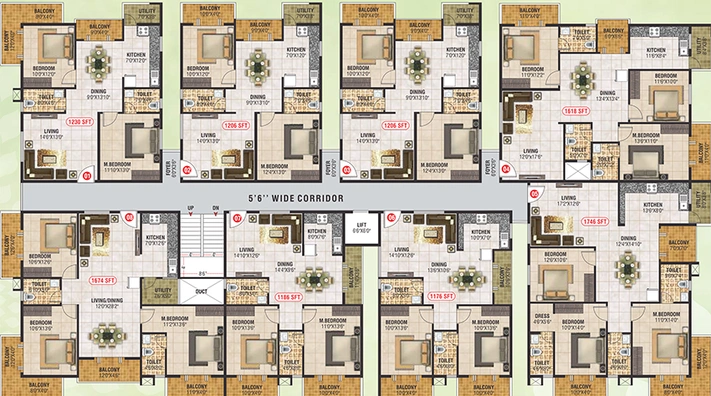 Floor Plan of Franklin Orchid in Horamavu, Bangalore - Image 178483