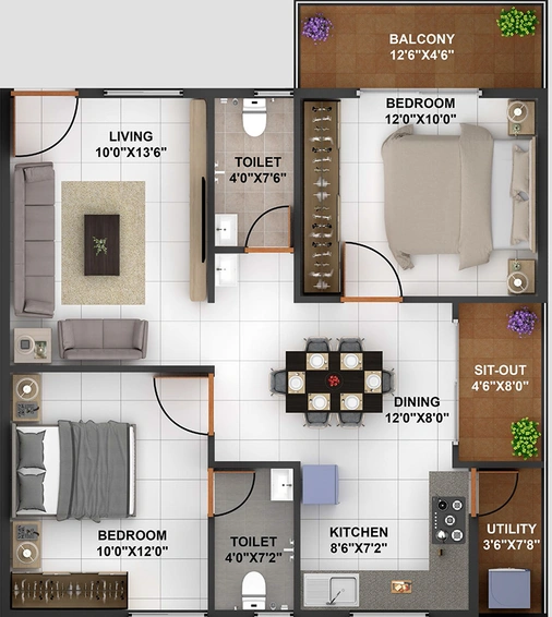 2 BHK Flat in Bhavisha Bentley Goldberg Phase 1 in Sarjapur Road, Bangalore - Image 816205