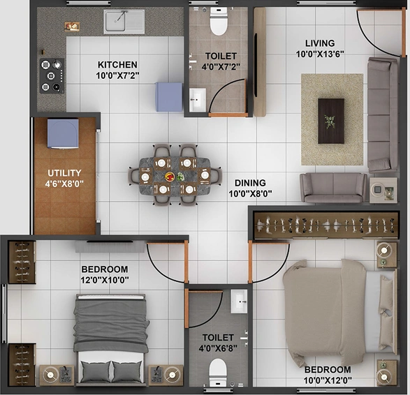 2 BHK Flat in Bhavisha Bentley Goldberg Phase 1 in Sarjapur Road, Bangalore - Image 816203