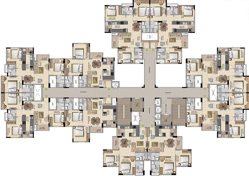 Floor Plan of Shriram Sapphire in Bommasandra, Bangalore - Image 169655