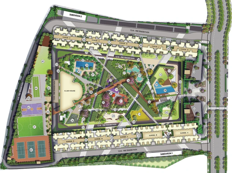 Master Plan of Raymond Oasis - Ten X Habitat in Thane West, Thane - Image 122392