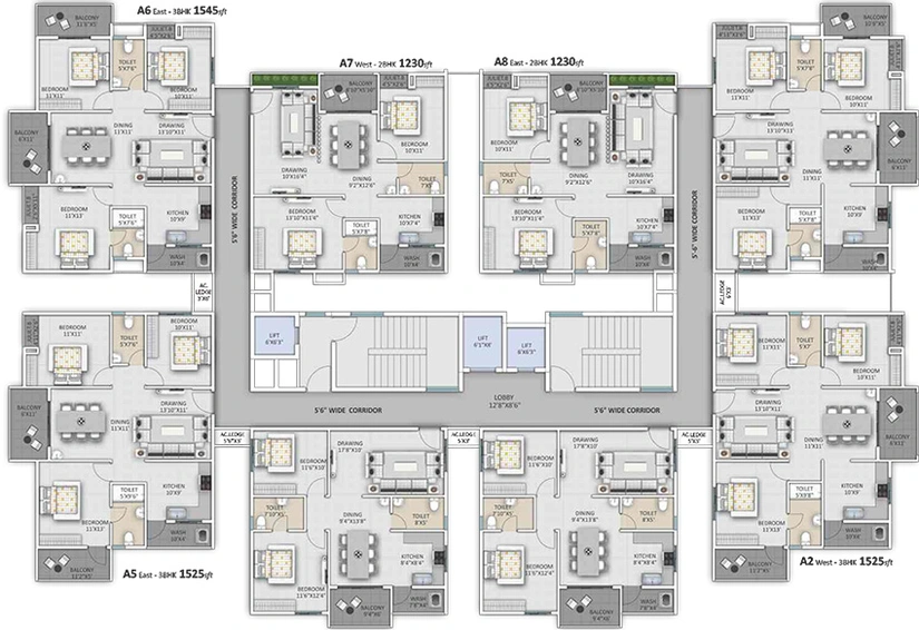Floor Plan of Ankuraa Lotus in Whitefield, Bangalore - Image 169448