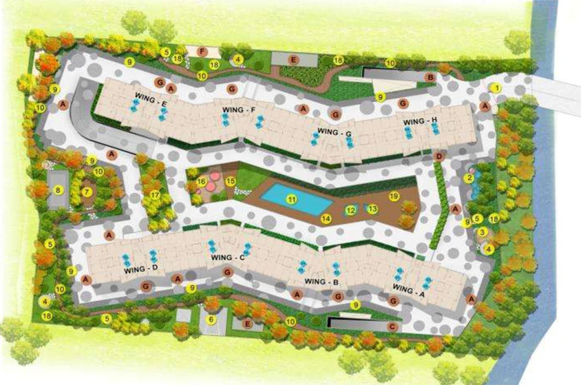 Master Plan of Mantri Manyata Lithos in Hebbal, Bangalore - Image 106962
