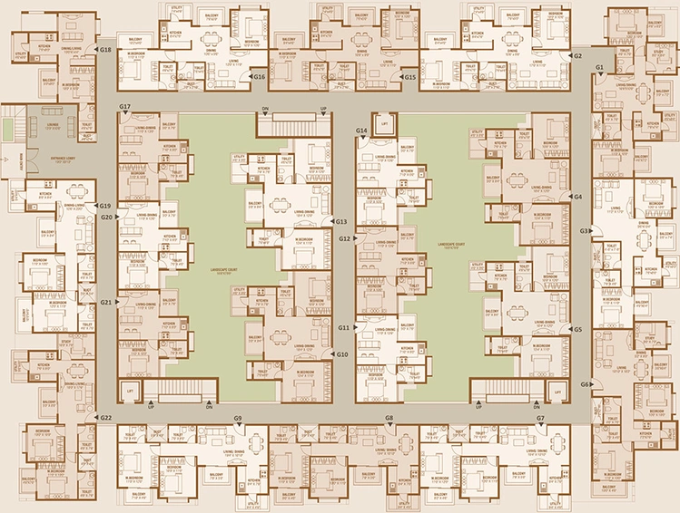 Floor Plan of BRR Classic Phase 1 in Hoodi, Bangalore - Image 169511