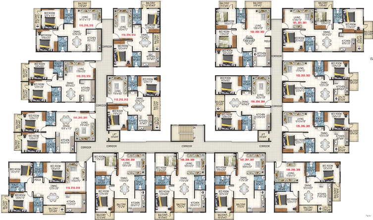 Floor Plan of SSVR Crescent in Whitefield, Bangalore - Image 169671