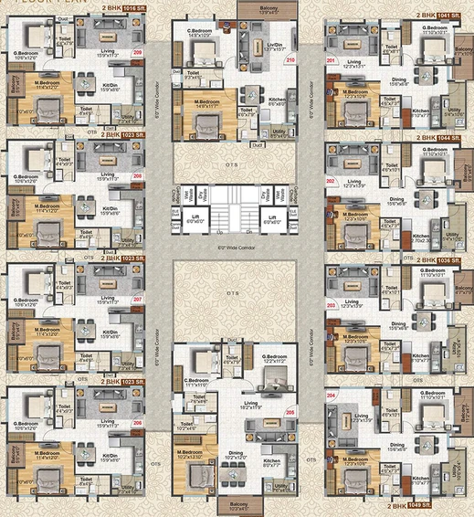 Floor Plan of Siri Green Woods in Electronic City, Bangalore - Image 169663